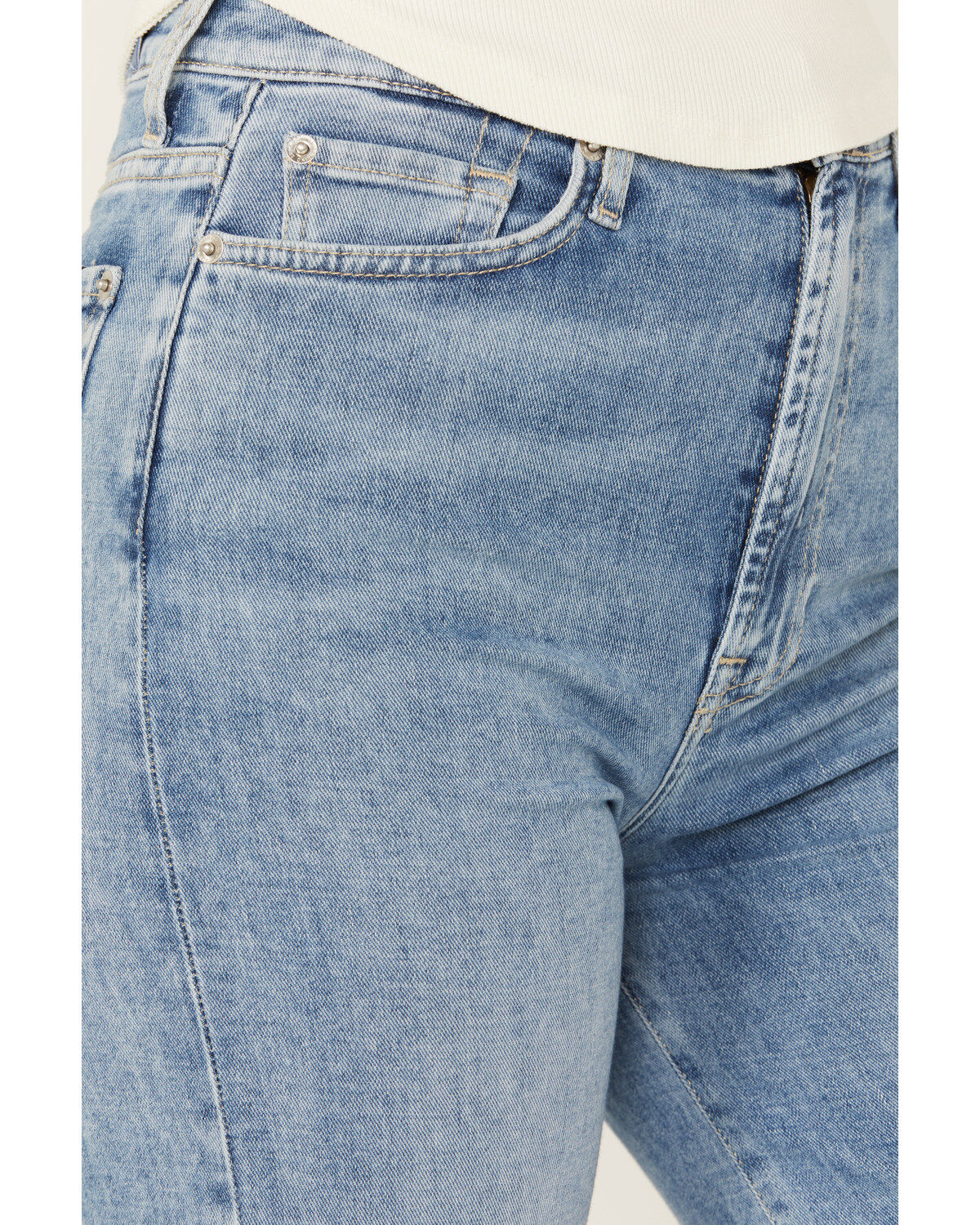 7 For All Mankind Women's Medium Wash Bailly Ultra High Rise Jo Trousers