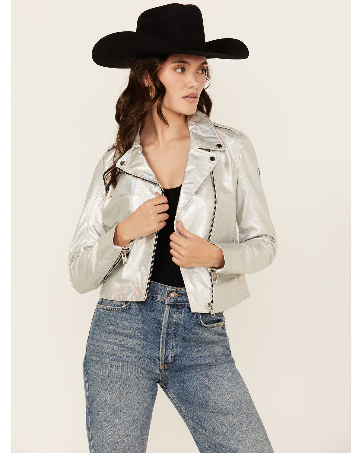 Mauritius Leather Women's Adeni Iridescent Leather Jacket