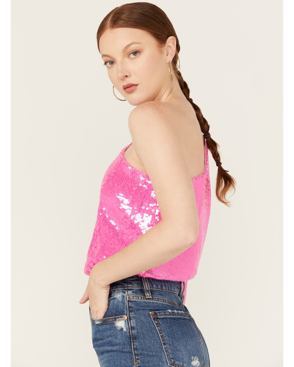 Show Me Your Mumu Women's Sequins Long Sleeve Party Top