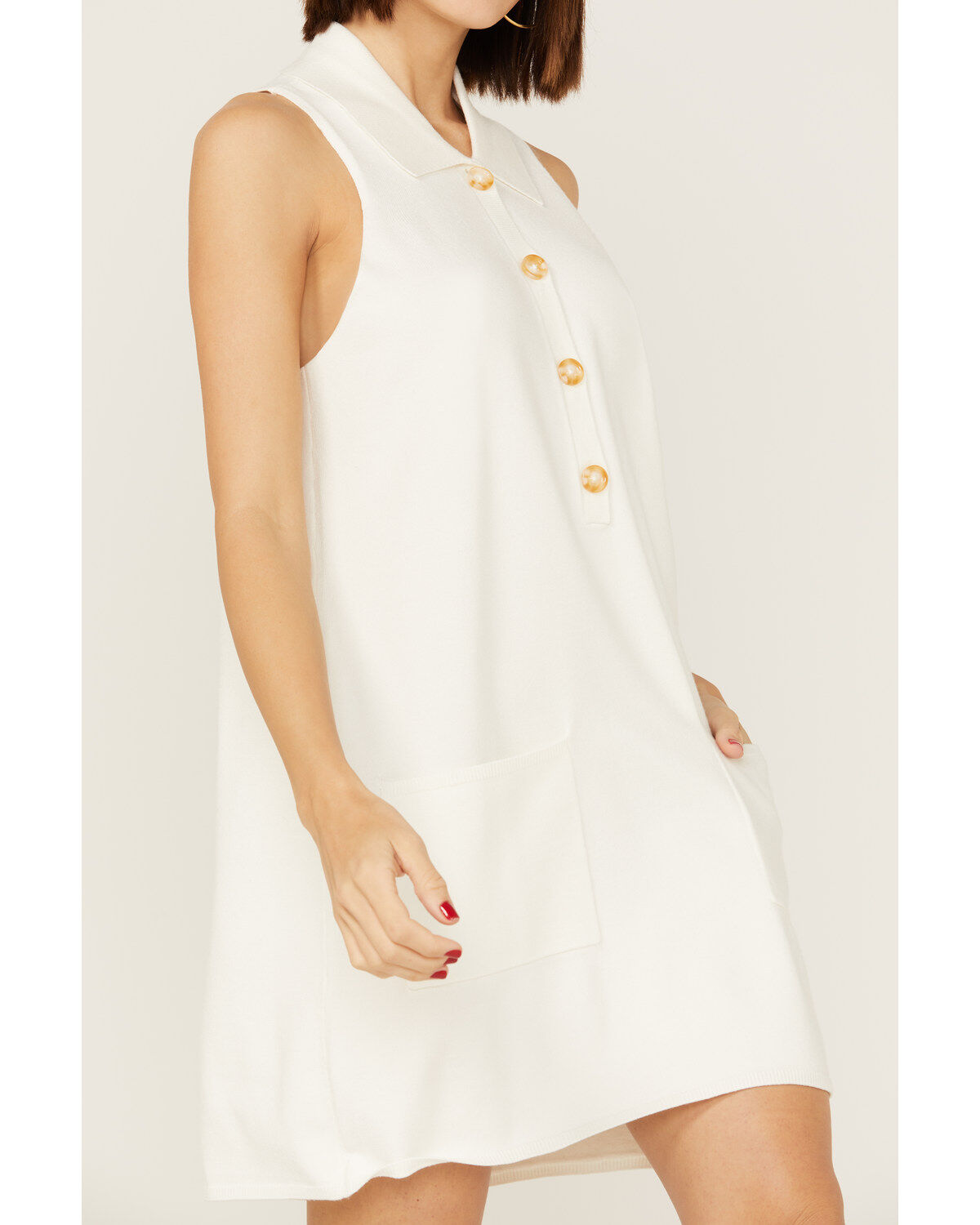 Show Me Your Mumu Women's Shifty Sweater White Mini Dress