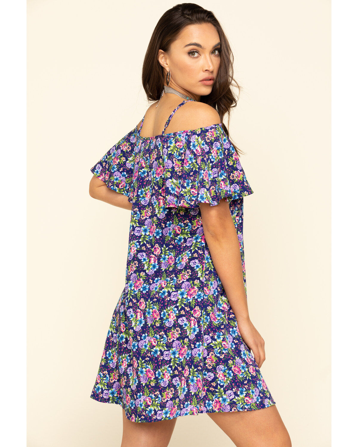 Red Label by Panhandle Women's Cold Shoulder Mini Dress