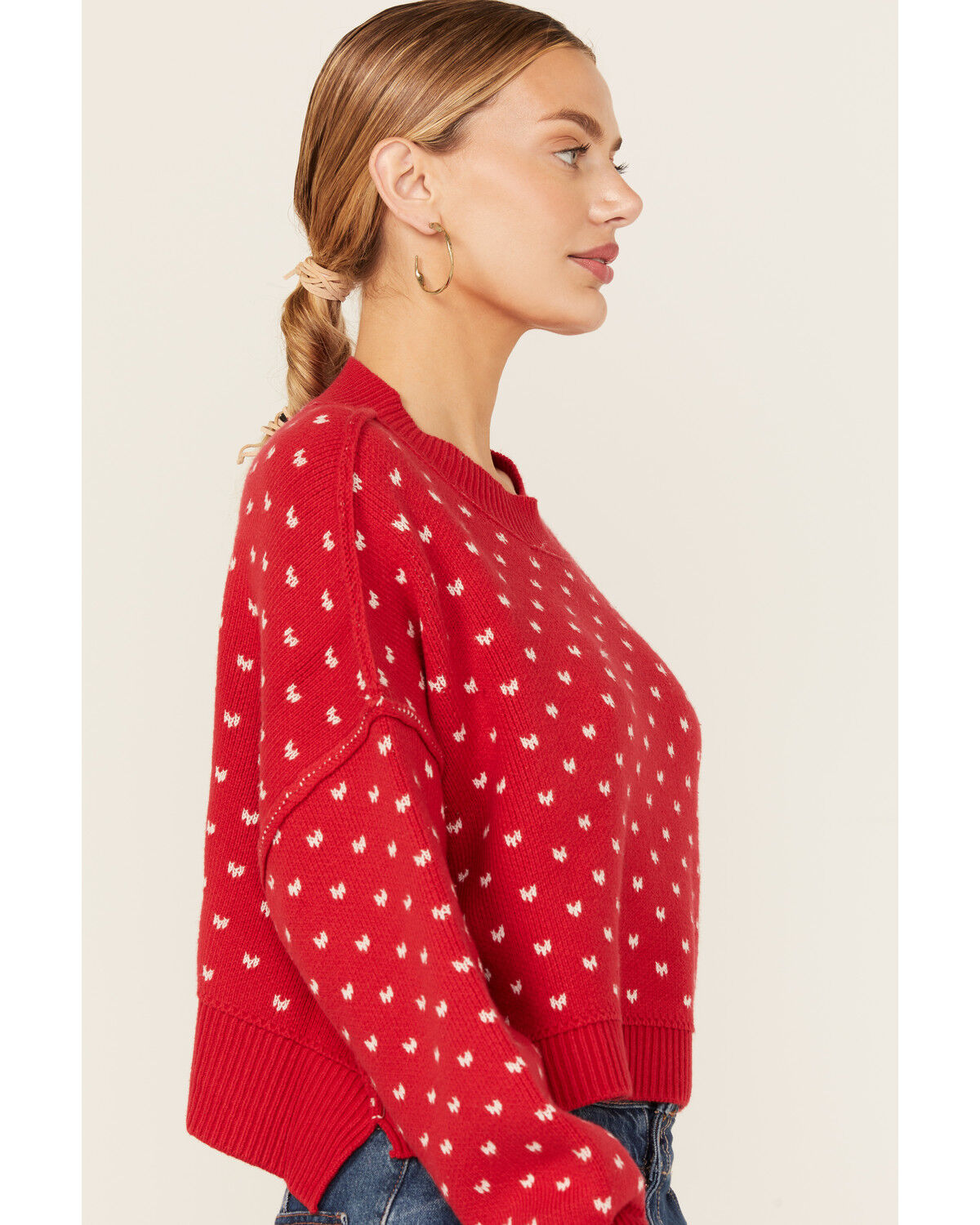 Free People Women's Easy Street Solid Cropped Sweater