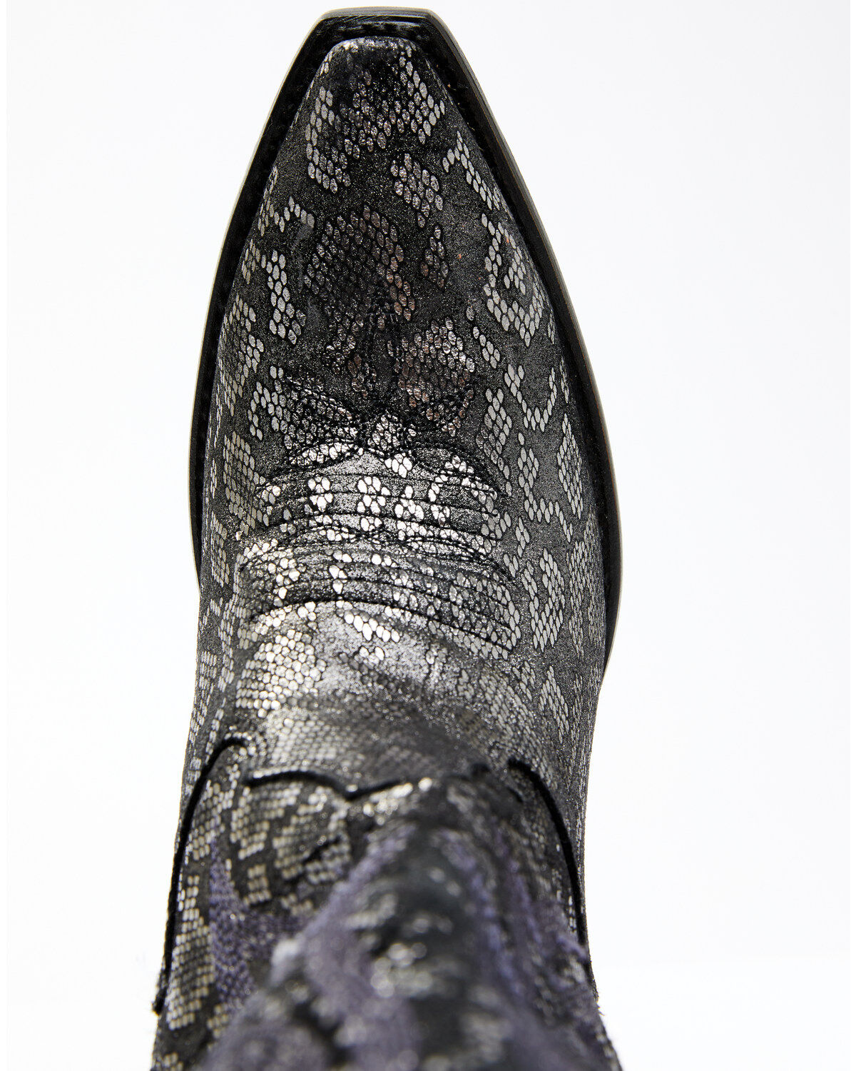 Dan Post Women's Black Snake Print Western Boots - Snip Toe