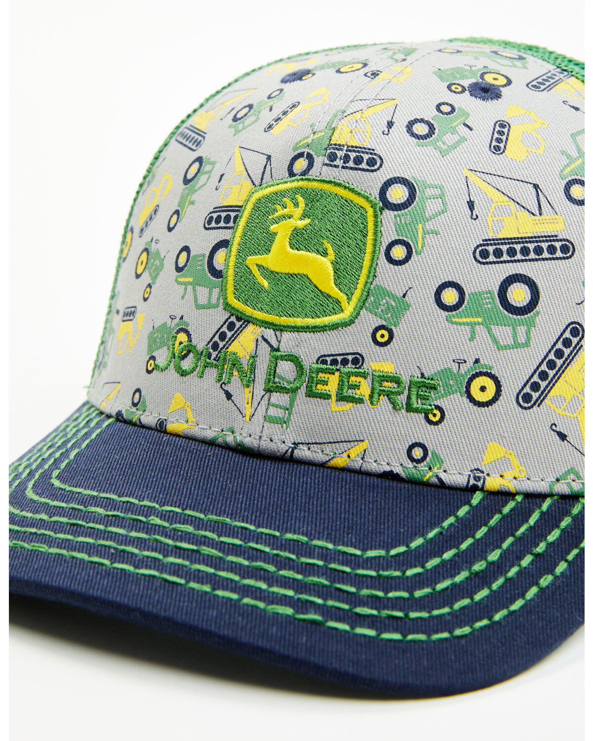 John Deere Boys' Tractor Print Logo Mesh Back Ball Cap