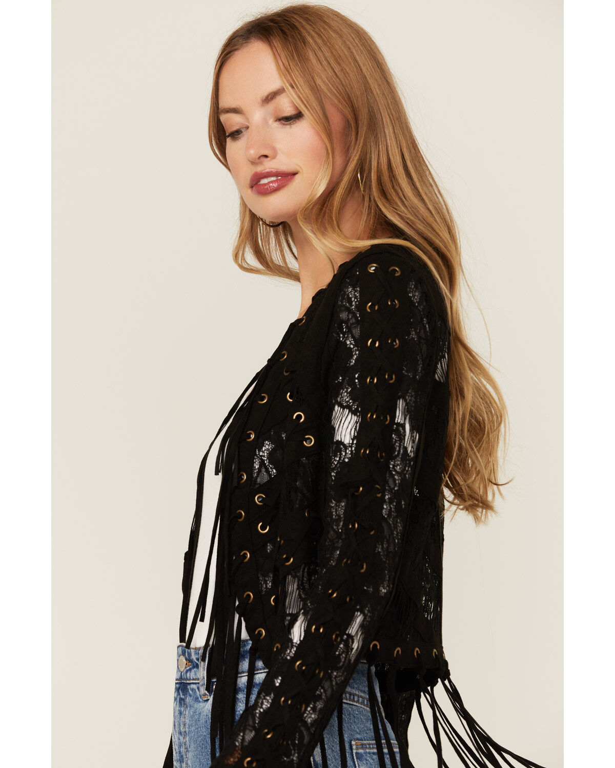 Vocal Women's Suede Tassel Jacket