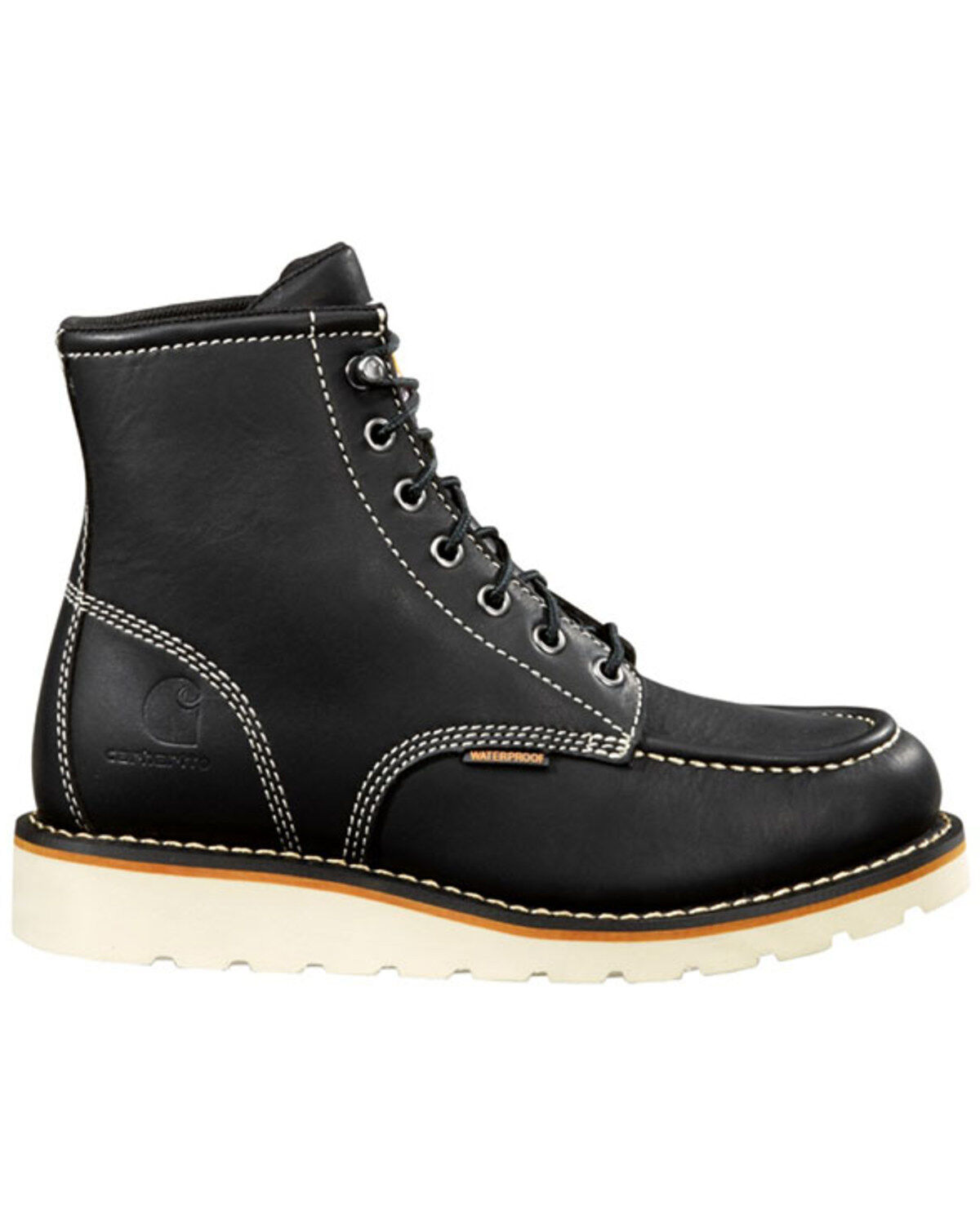 Carhartt Women's Black Wedge Sole Waterproof Work Boots - Soft Toe