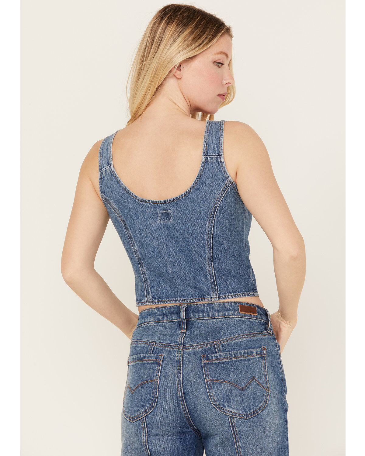 Levi's Women's Dark Wash Charlie Denim Crop Top