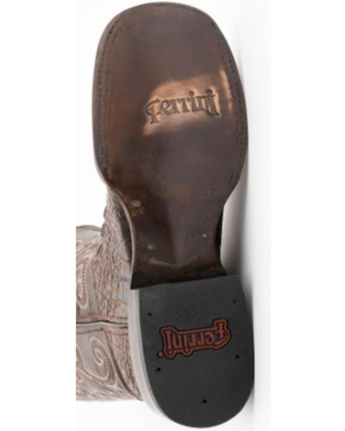 Ferrini Women's Rusty Caiman Print Western Boots - Broad Square Toe