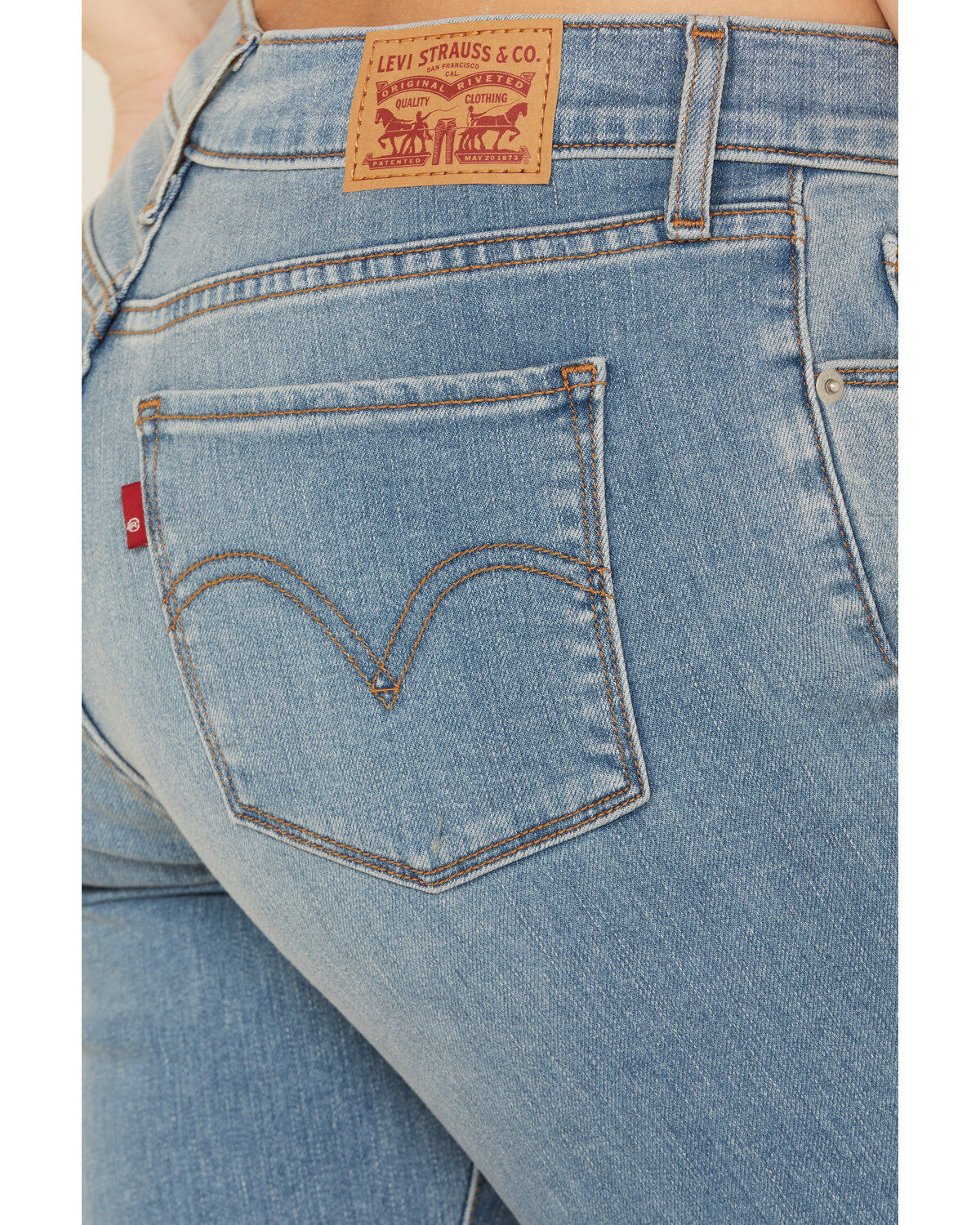 Levi's Medium Wash Rare Form Mid Rise Stretch Classic Bootcut Jeans