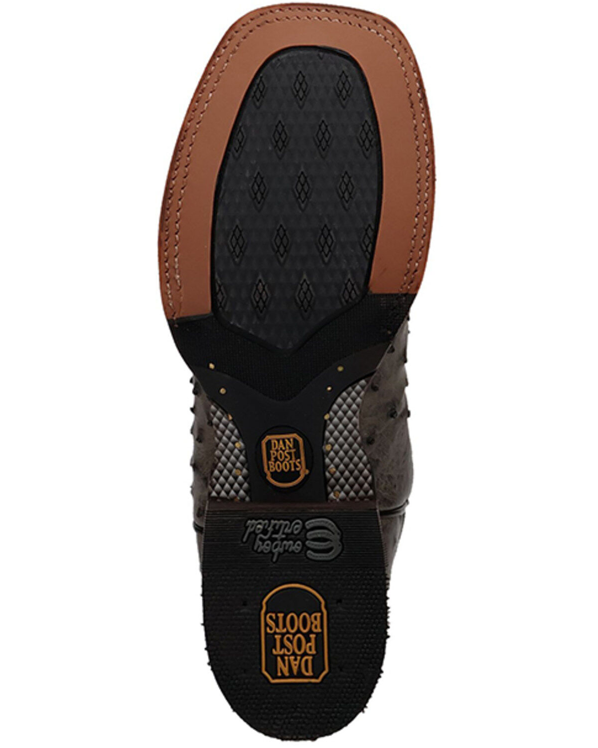 Dan Post Men's Exotic Ostrich Western Boots - Square Toe