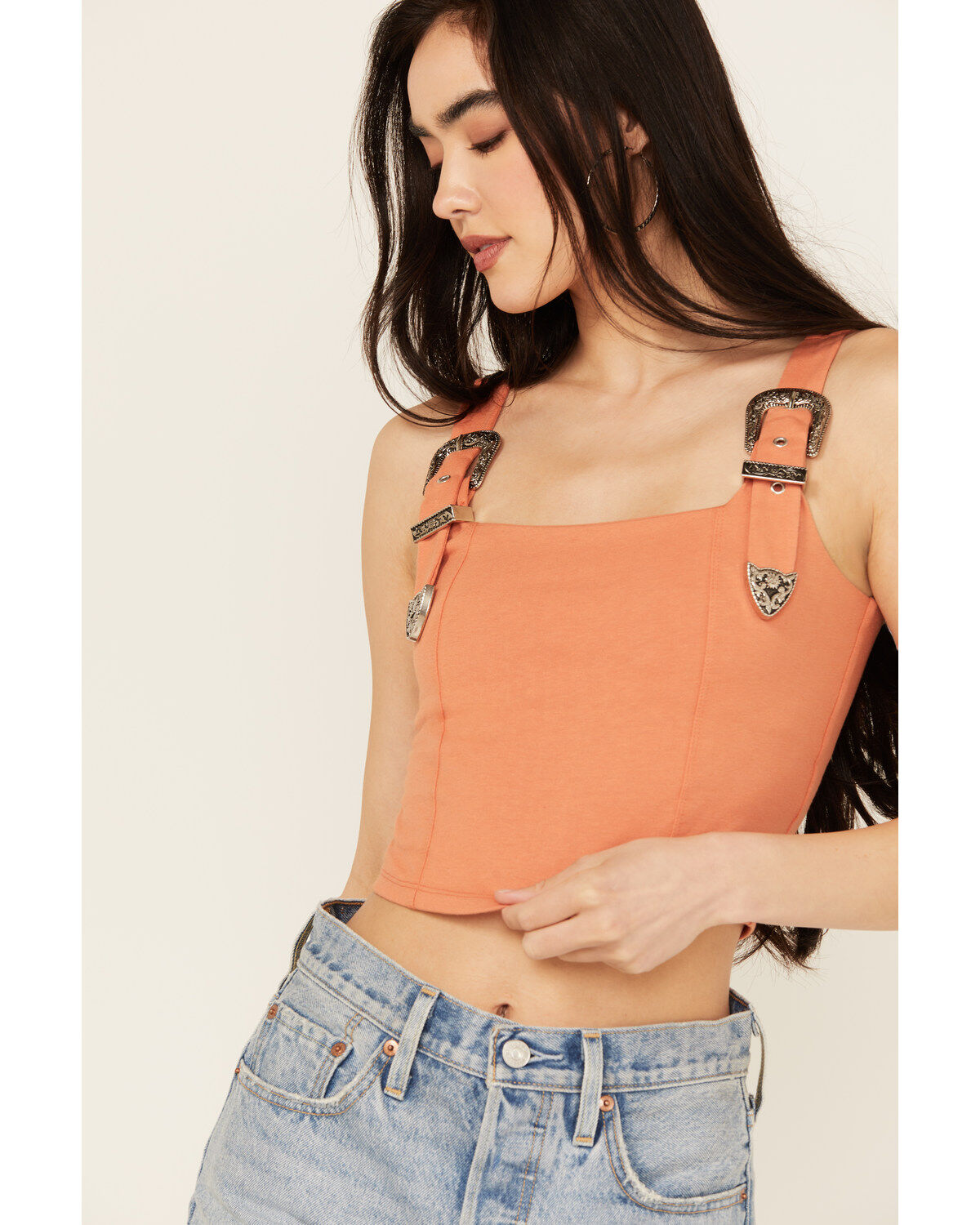 Rock & Roll Denim Women's Buckle Tank Top