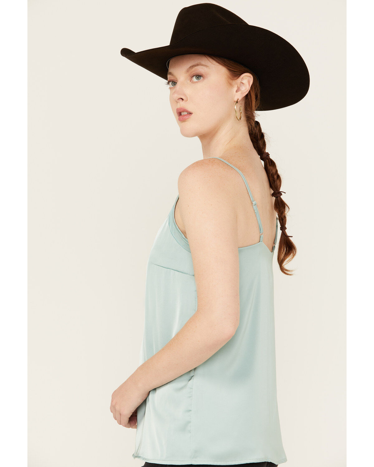 Rock & Roll Denim Women's Mesh Accent Satin Tank