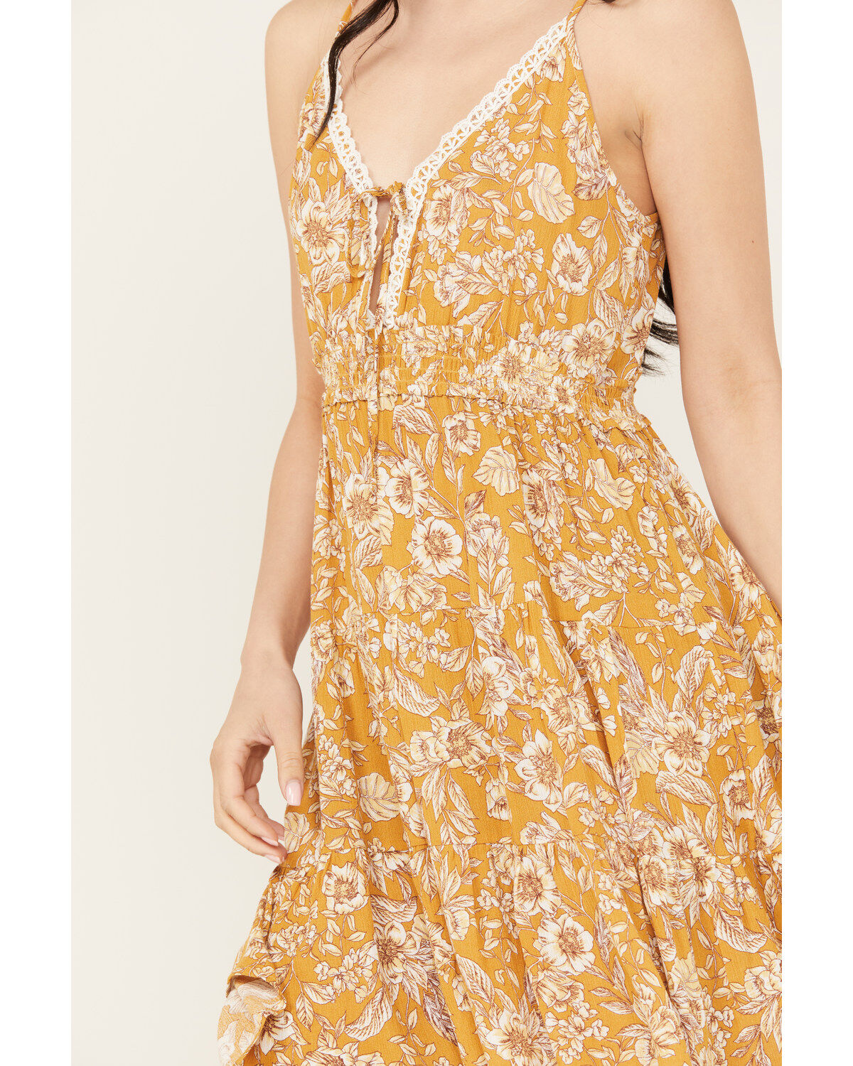 Wild Moss Women's Smocked Waist Cami Mini Dress