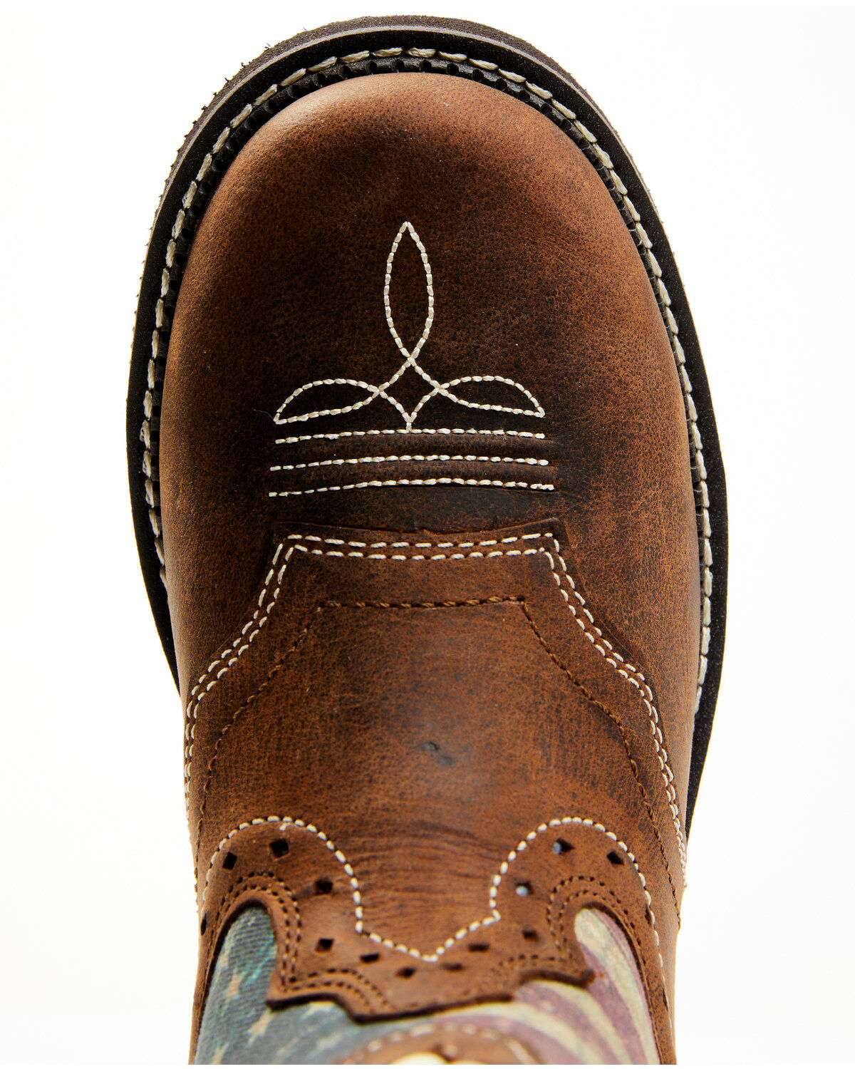 Shyanne Women's Glory Stars & Stripes Shaft Leather Western Boots - Wide Round Toe