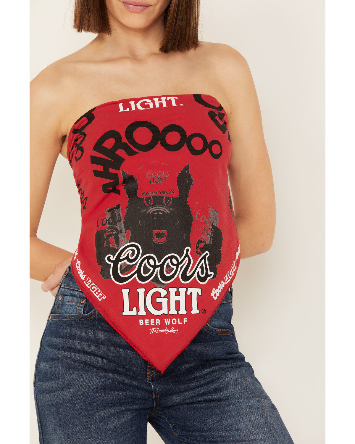 The Laundry Room Women's Coors Light Wolf Bandana Top