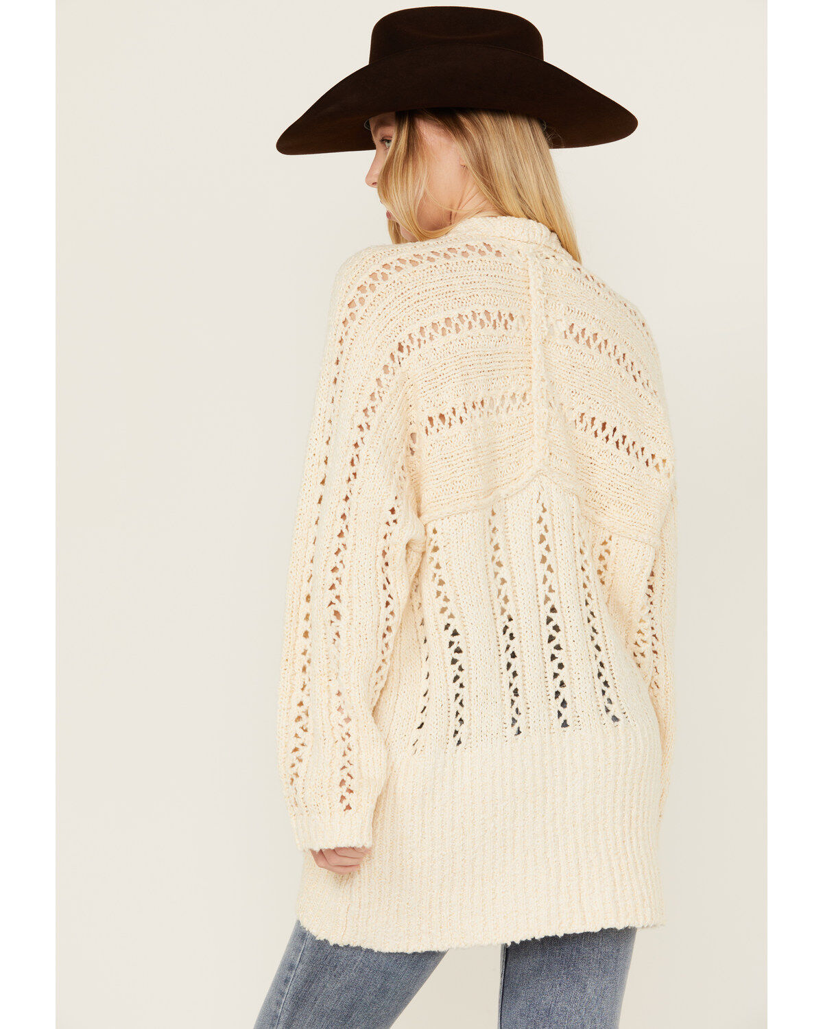 Free People Women's Cable Knit Button-Down Cardigan