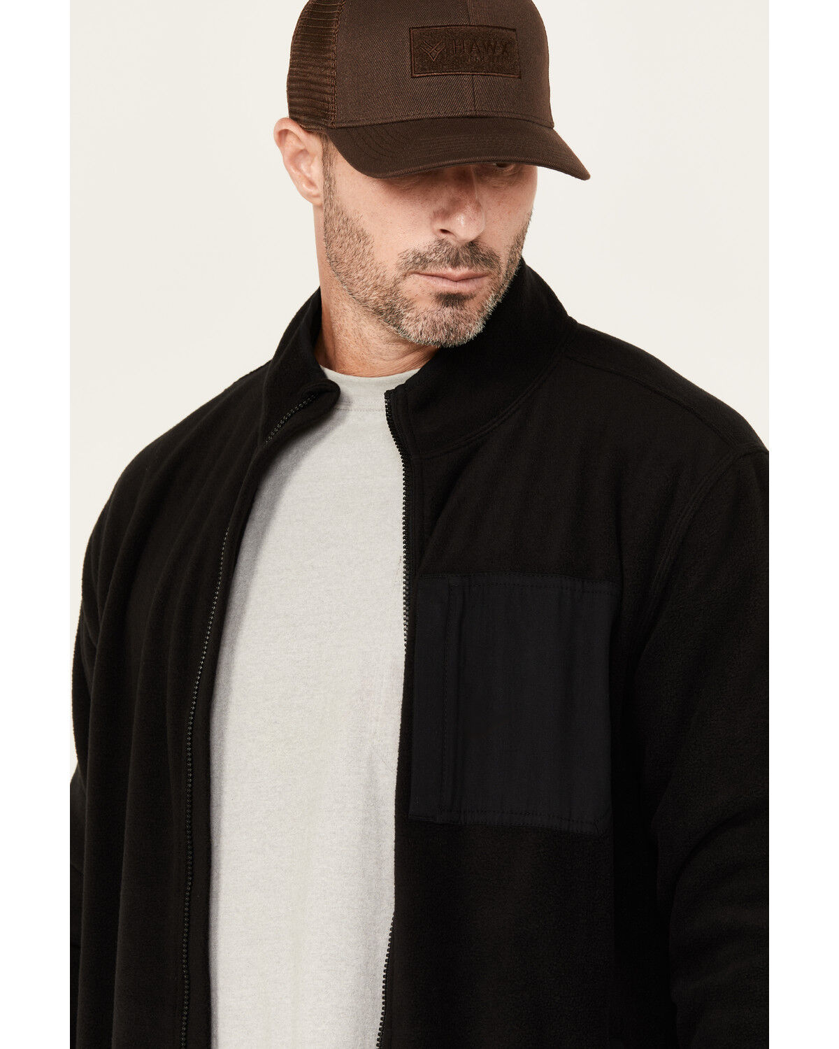 Lucky Brand Workwear Men's Solid Polar Fleece Jacket