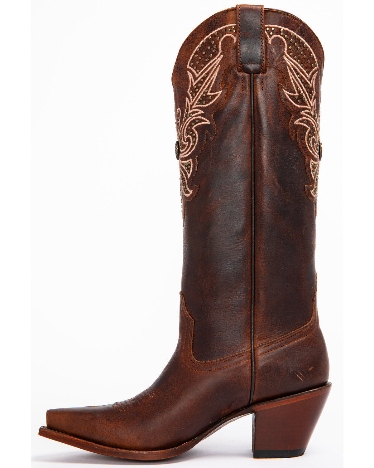Shyanne Women's Mariel Floral Embroidered Studded Concho Western Boots - Snip Toe