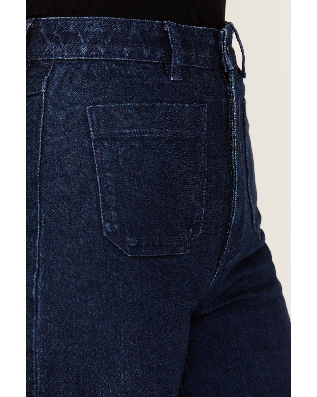 Rolla's Women's Dark Wash High Rise Wide Leg Sailor Stretch Jeans