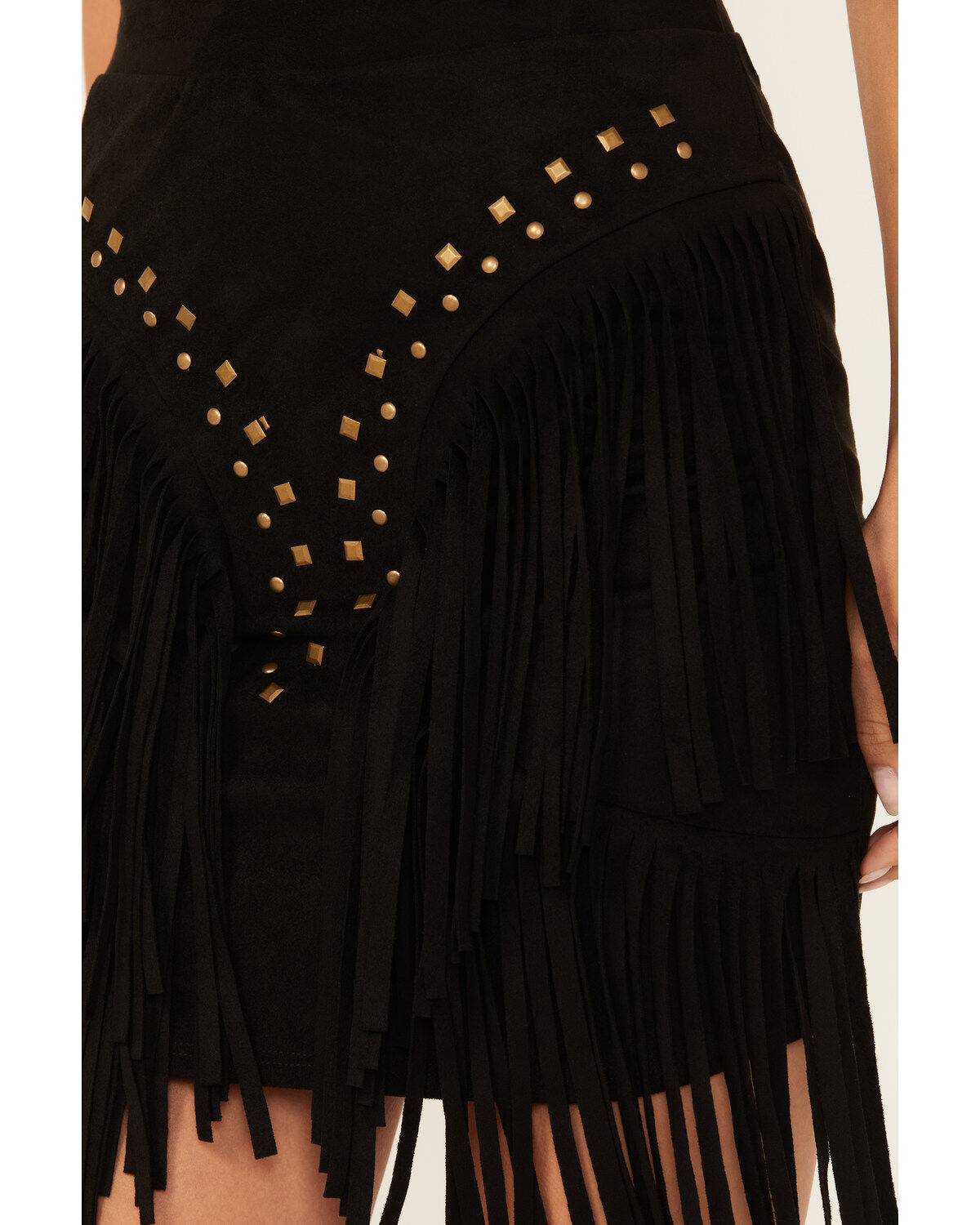 Vocal Women's Studded Fringe Skirt