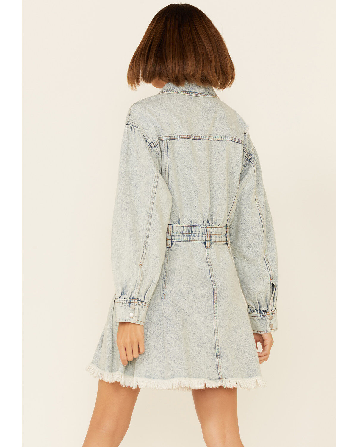 Free People Women's Chain of Command Denim Mini Dress
