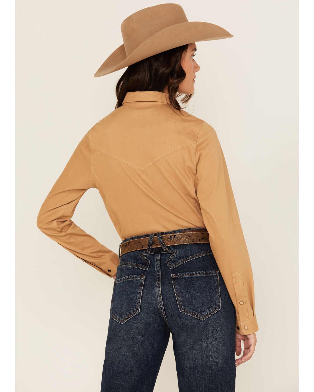 Outback Trading Co Women's Solid Knit Long Sleeve Snap Western Shirt