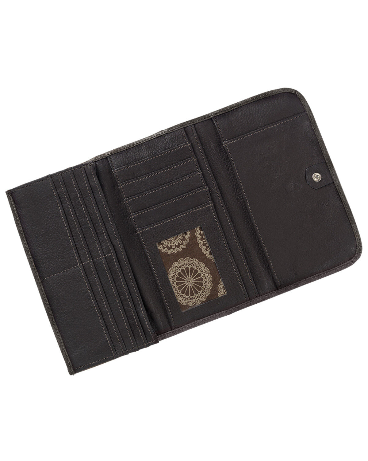 American West Women's Chocolate Annie's Secret Tri-Fold Wallet