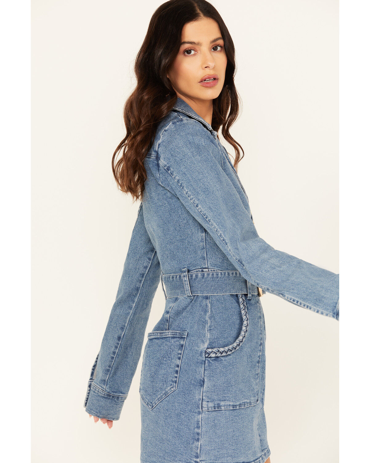 Show Me Your Mumu Women's Outlaw Medium Wash Denim Mini Dress