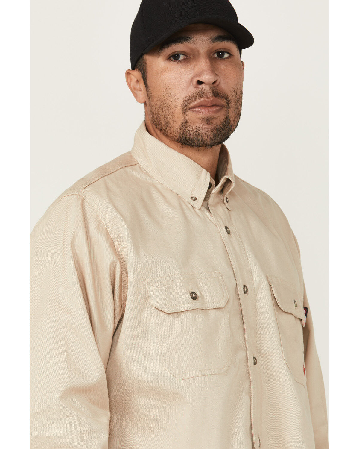 Forge Workwear Men's FR Solid Long Sleeve Button-Down Work Shirt