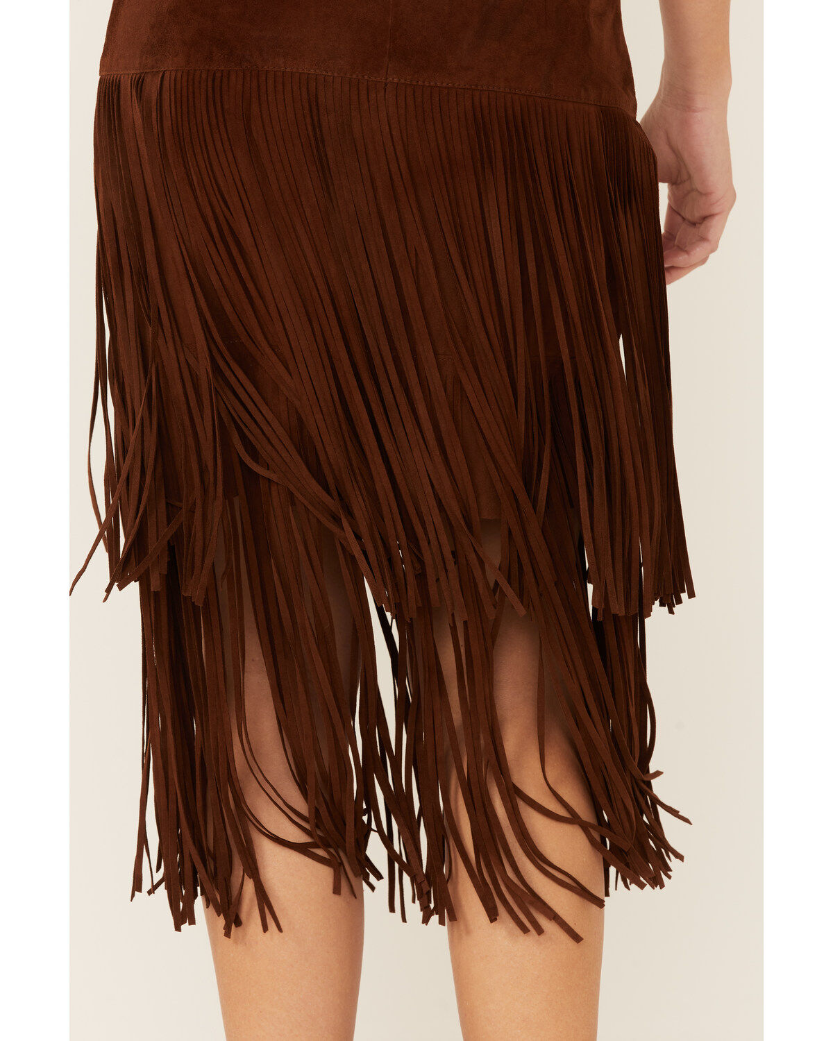 Stetson Women's Brown Fringe Suede Skirt
