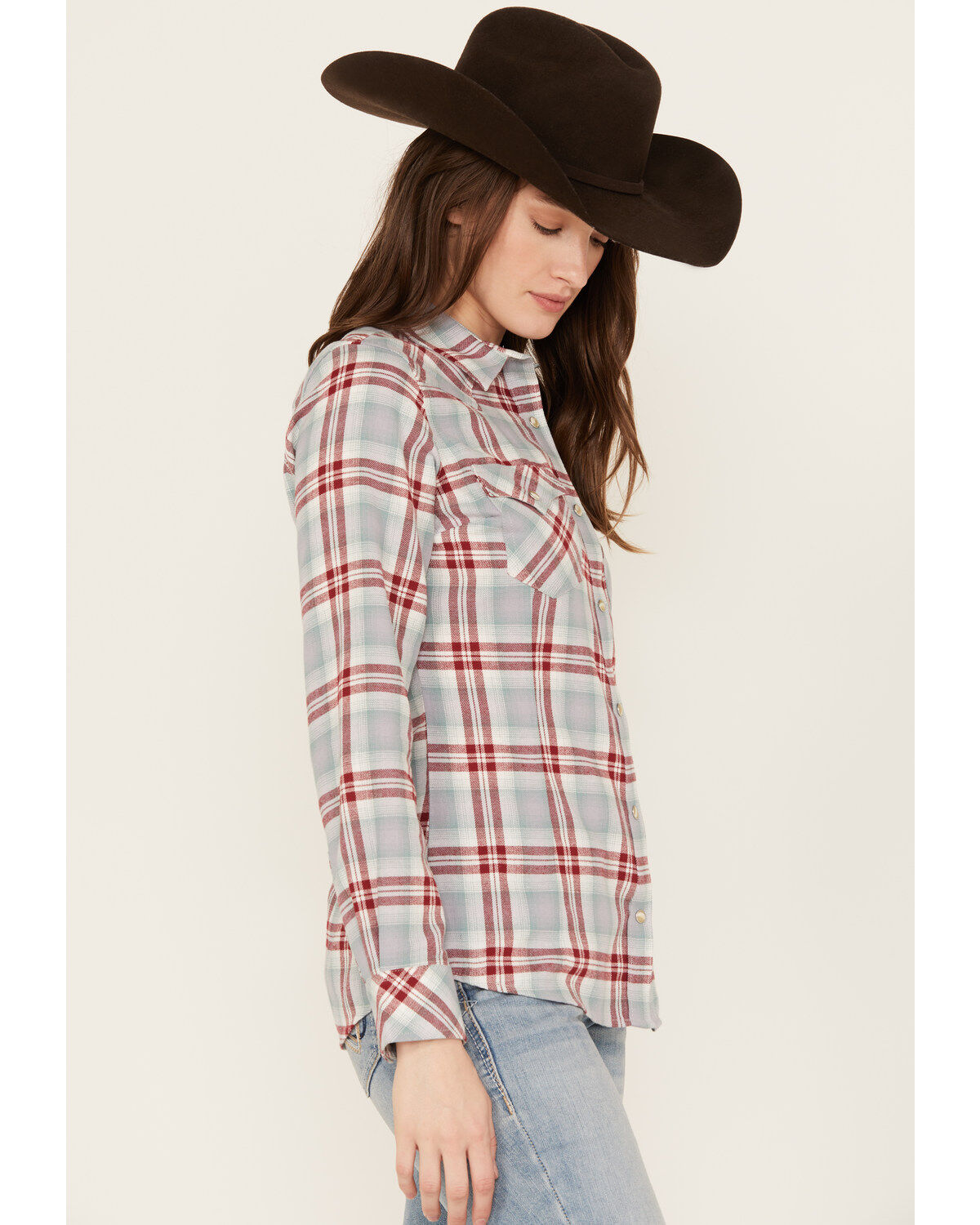 Wrangler Retro Women's Boot Barn Exclusive Long Sleeve Snap Western Flannel Shirt