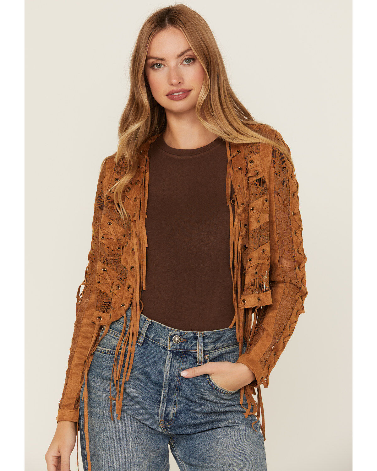 Vocal Women's Suede Tassel Jacket
