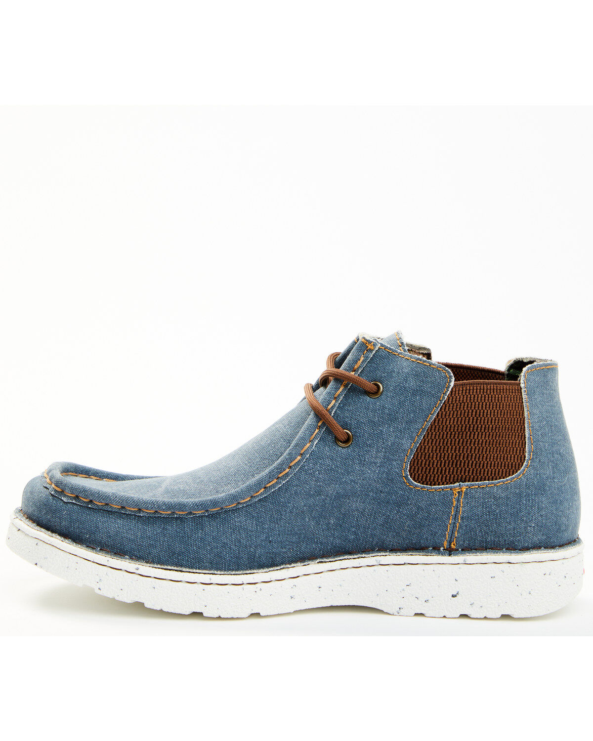 Justin Men's Hazer Denim Casual Hudson Shoes - Moc Toe
