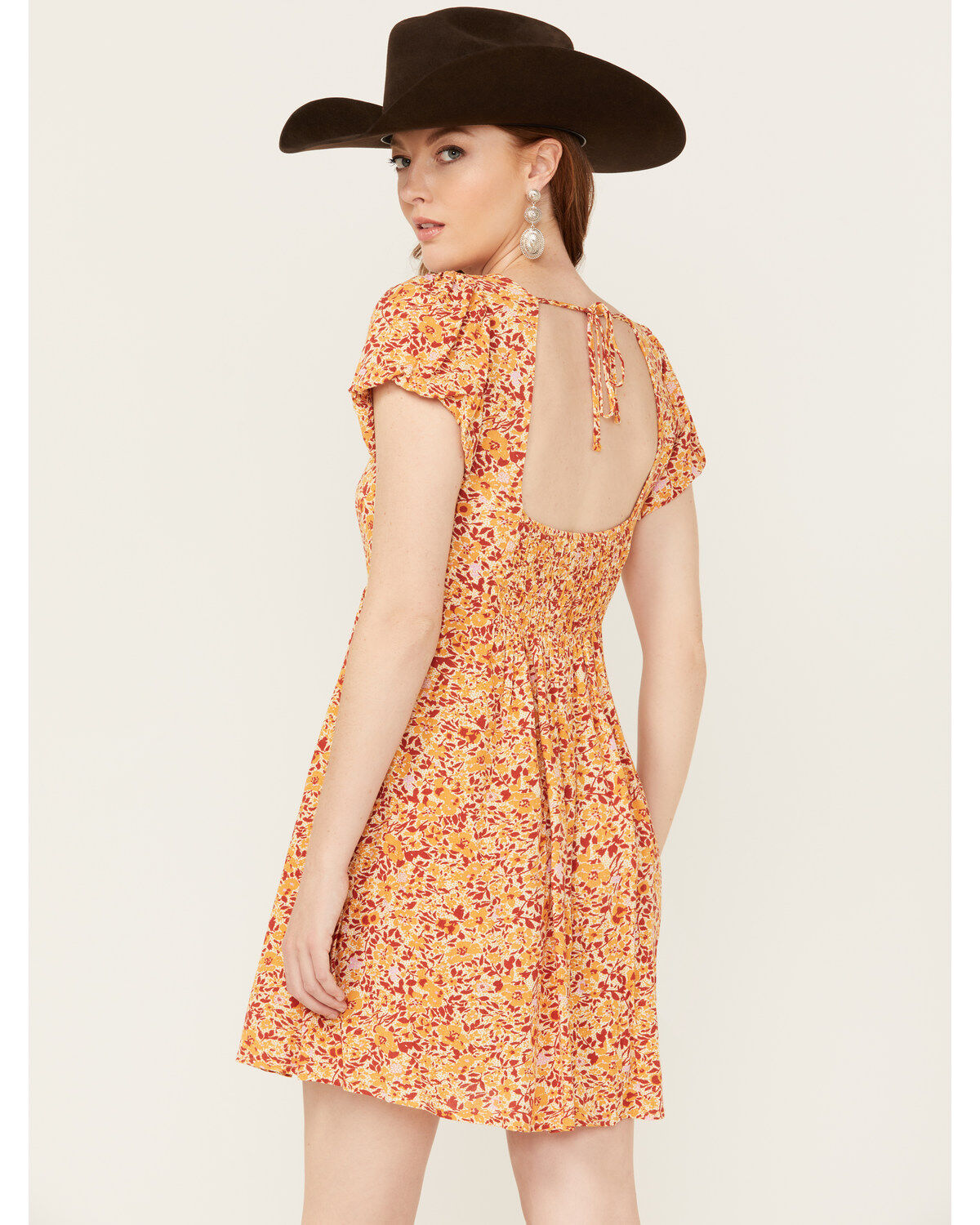 Wild Moss Women's Floral Print Mini Dress