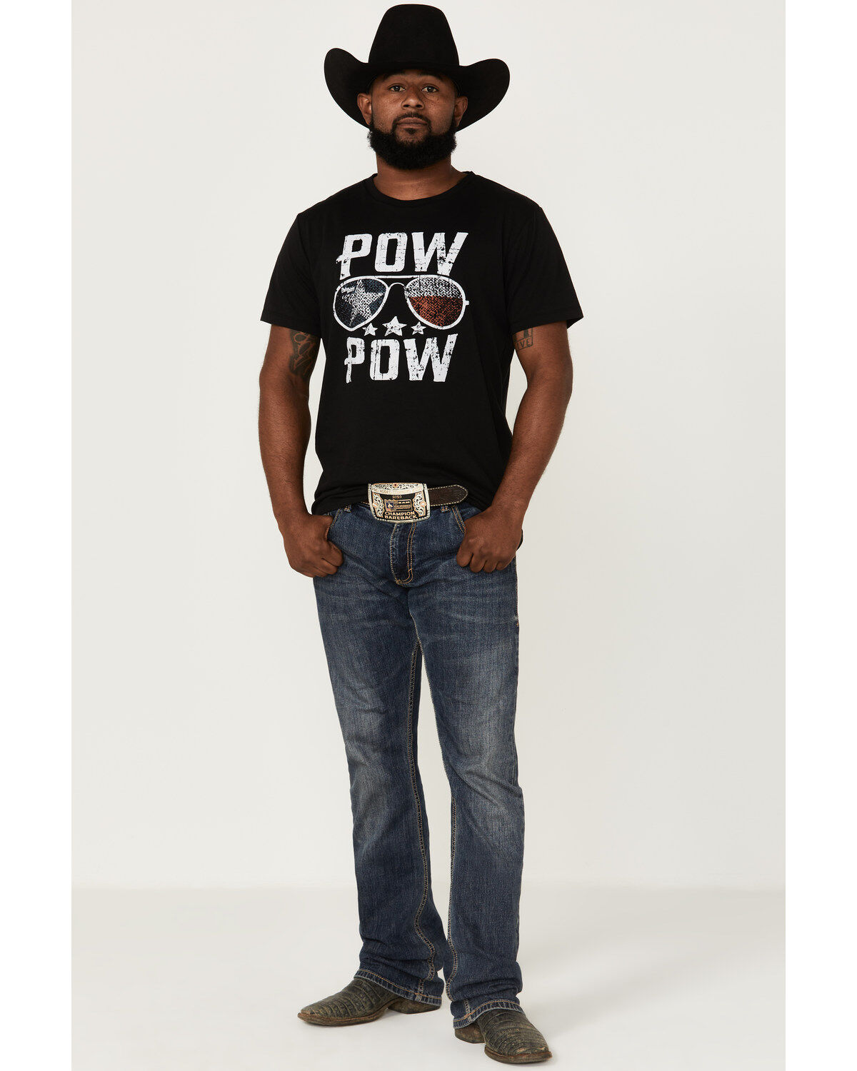 Dale Brisby Men's Pow Pow Sunglasses Graphic Short Sleeve T-Shirt
