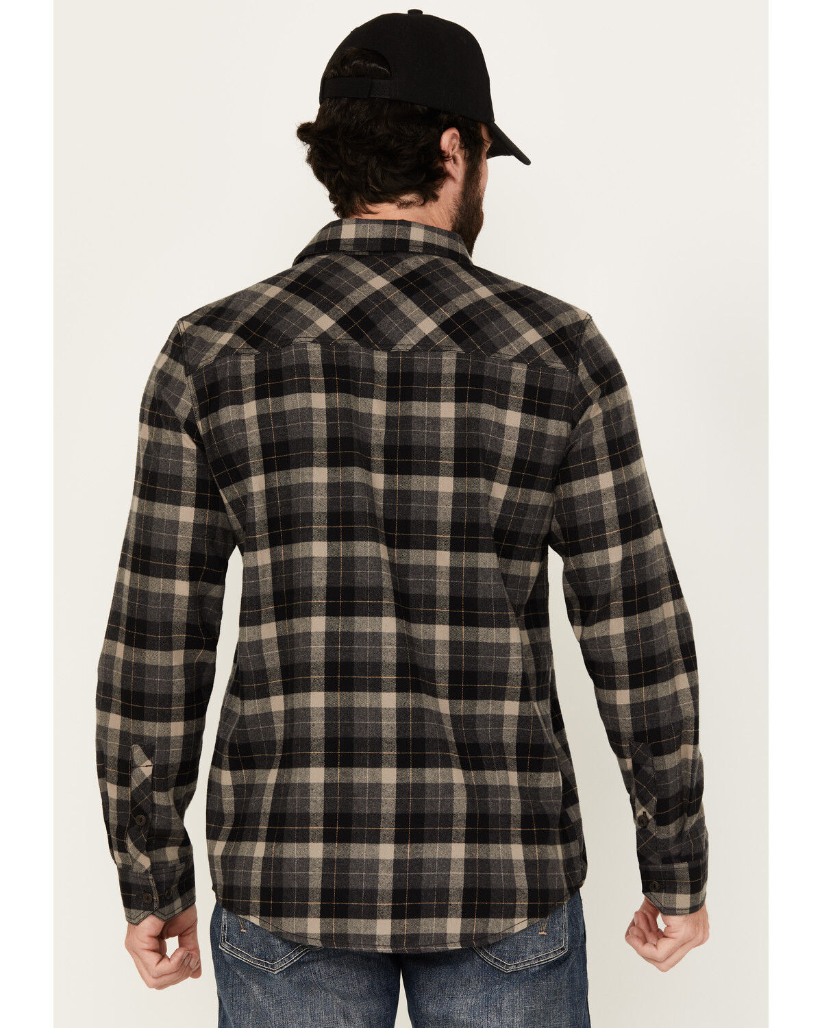 Brothers and Sons Men's Swede Plaid Print Long Sleeve Button-Down Western Shirt