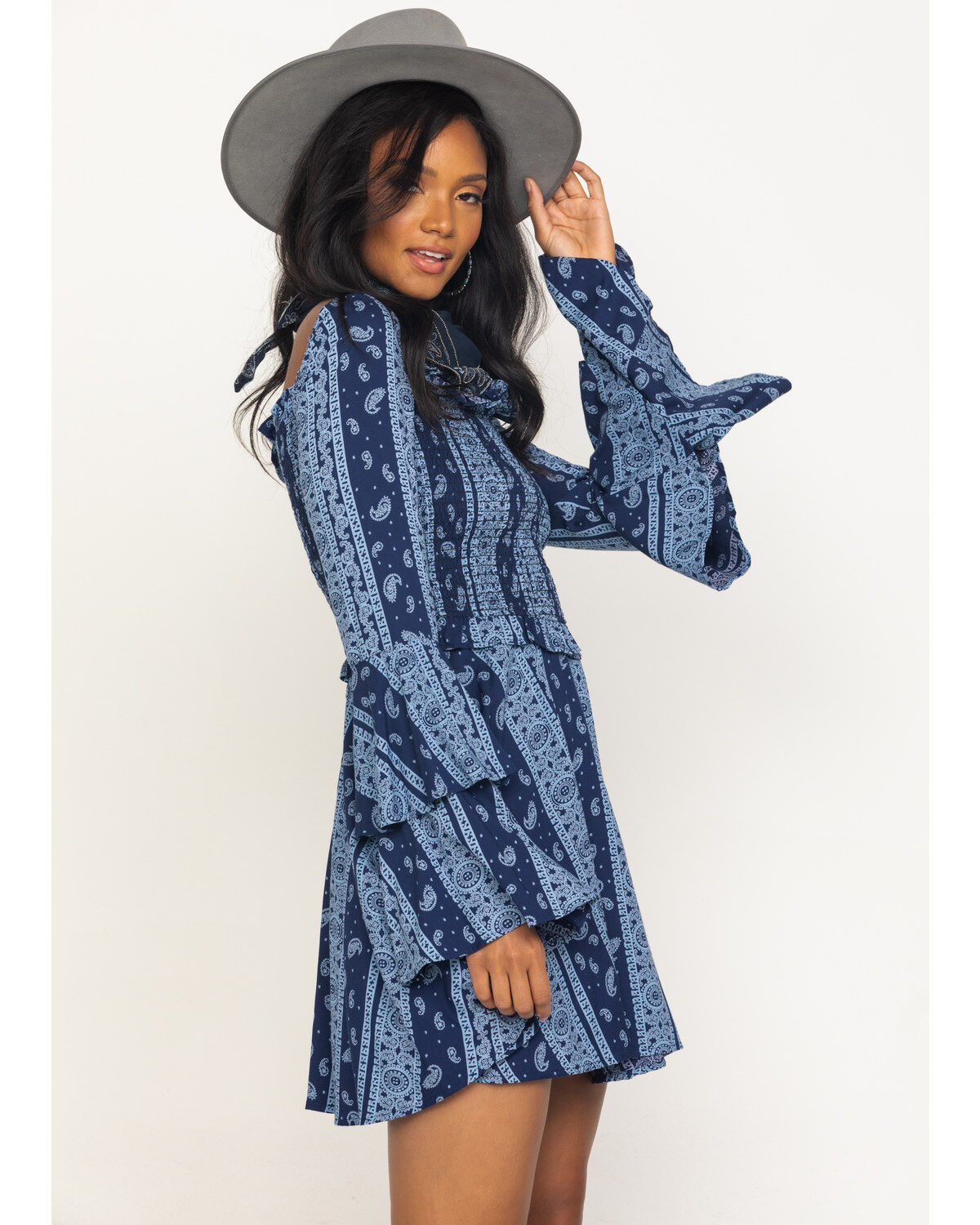 Rock & Roll Denim Women's Bandana Print Mini Dress