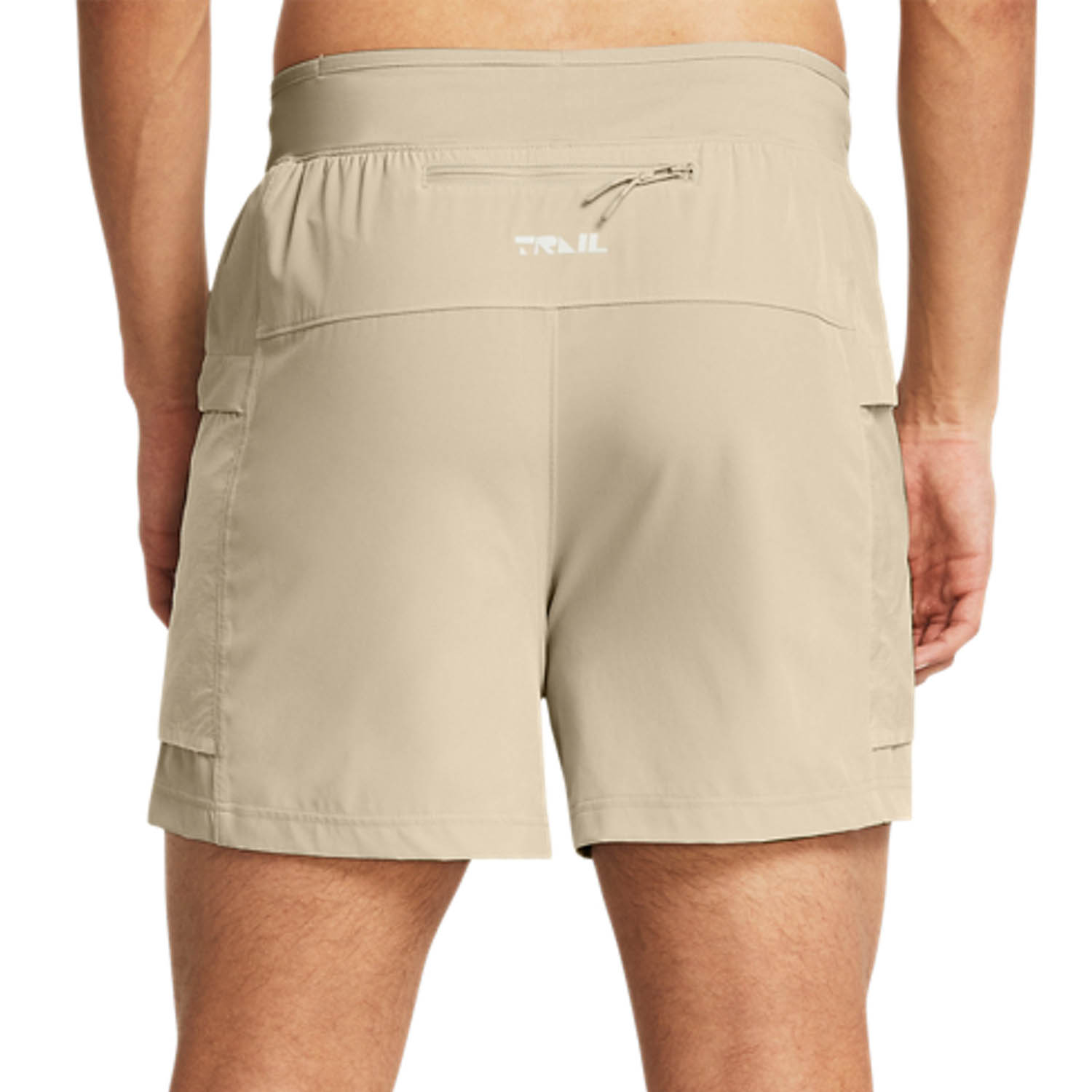 Under Armour Launch Logo 5in Pantaloncini Khaki Base/Silt/Reflective