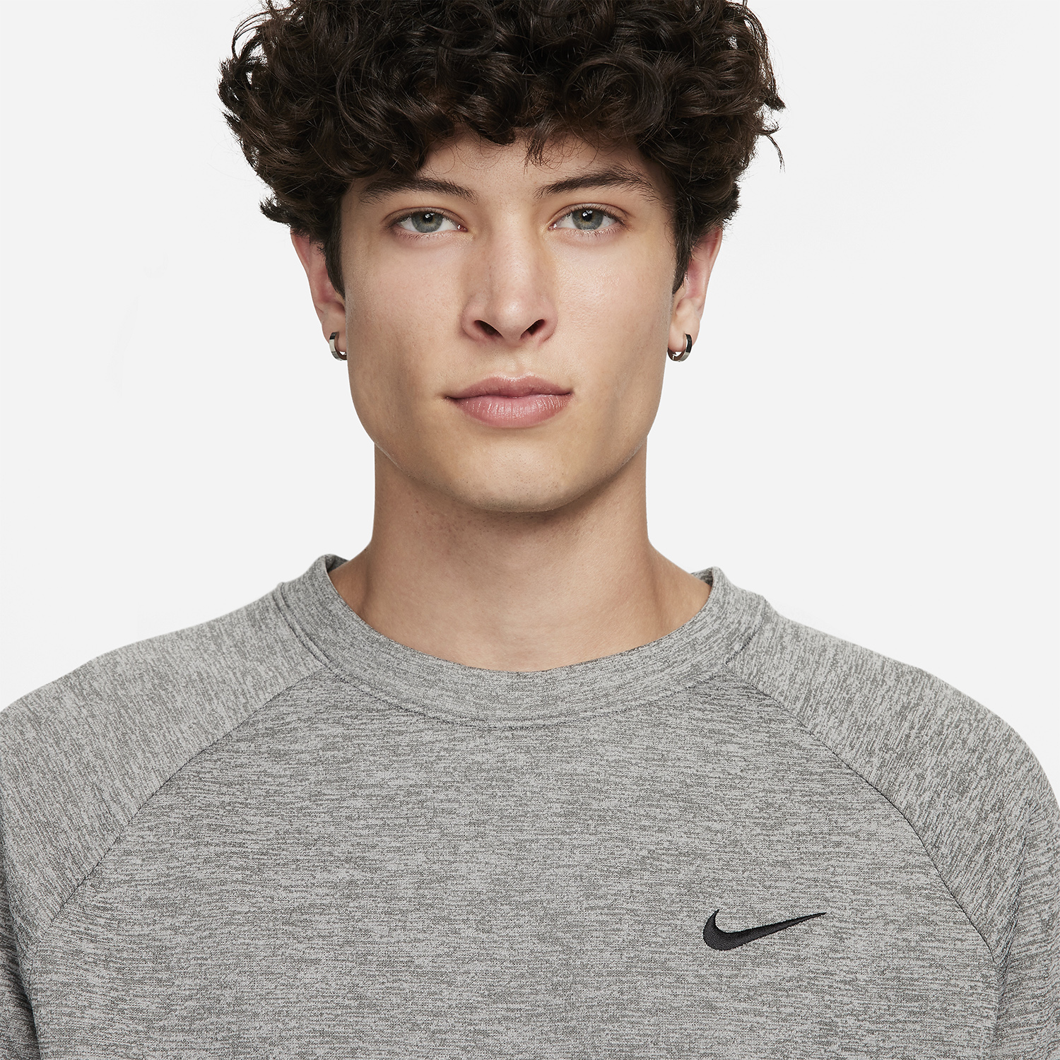 Nike Therma-FIT Crew Maglia Dark Grey Heather/Heather/Black