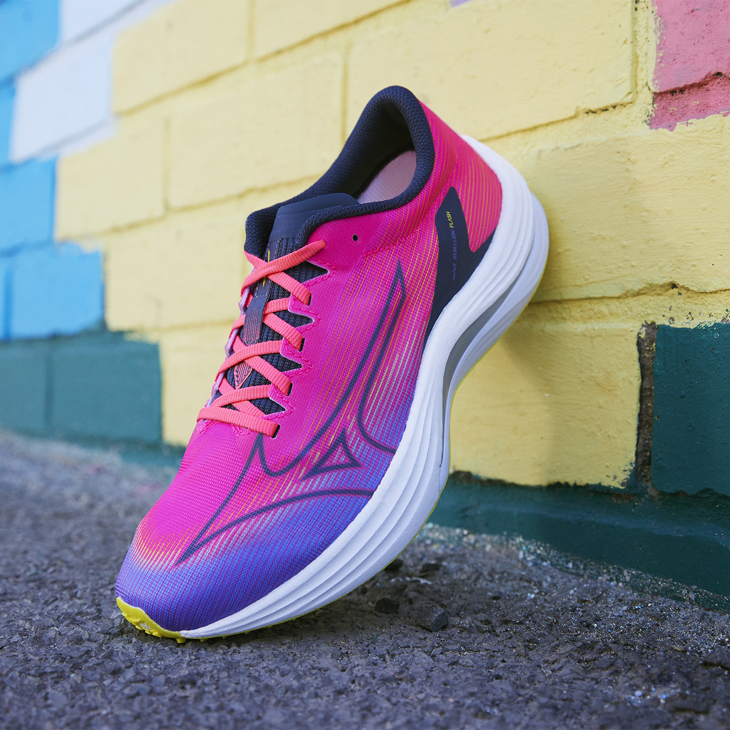 Mizuno Wave Rebellion Flash High/Vis Pink/Ombre Blue/Purple Punch