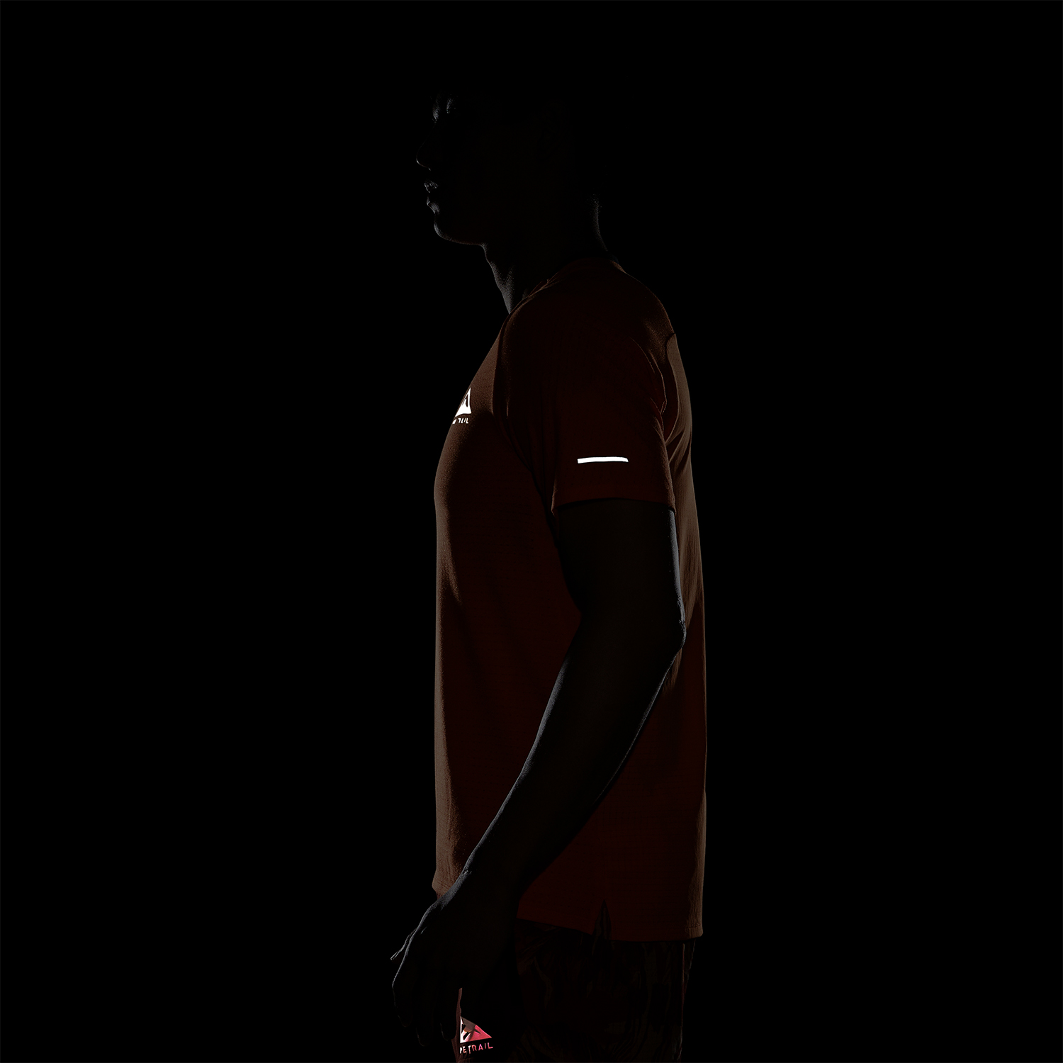 Nike Dri-FIT Solar Chase Maglietta Bright Mandarin/Olive Flak