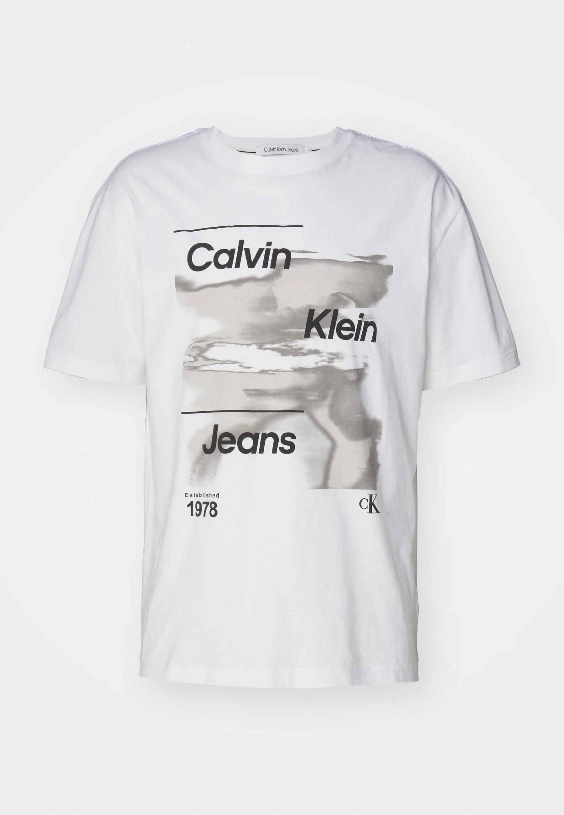 Calvin Klein Jeans DIFFUSED LOGO TEE UNISEX - T-shirt con stampa