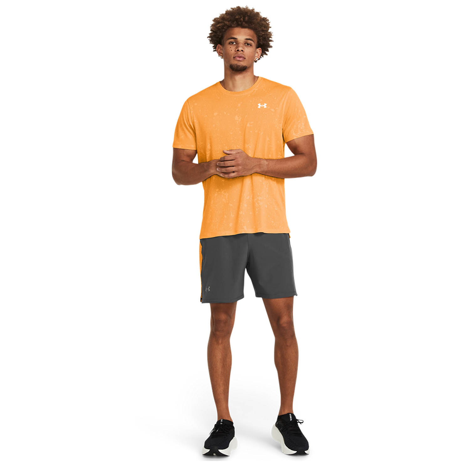 Under Armour Launch Elite 7in Pantaloncini Castlerock/Nova Orange/Reflective