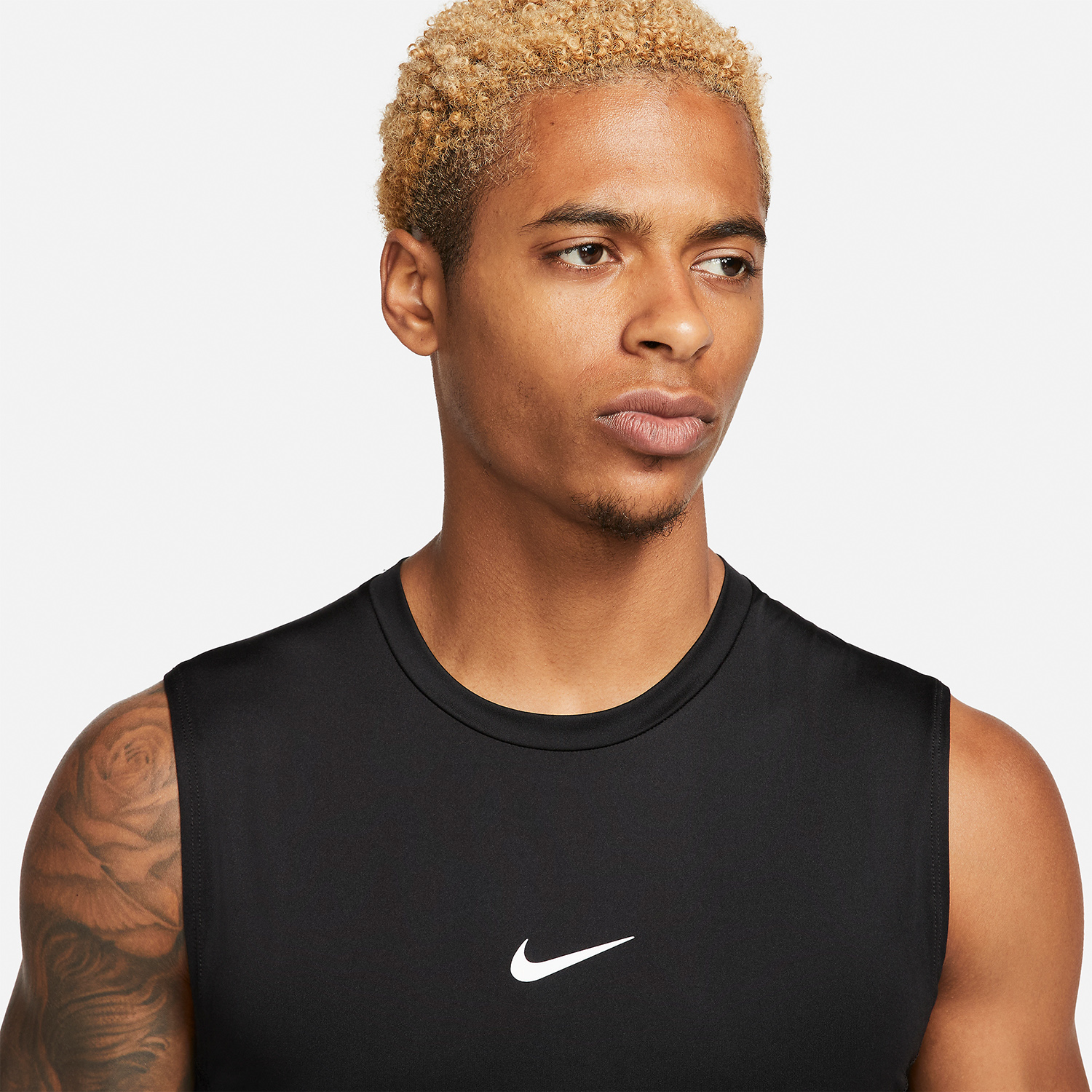 Nike Pro Dri-FIT Logo Canotta Black/White