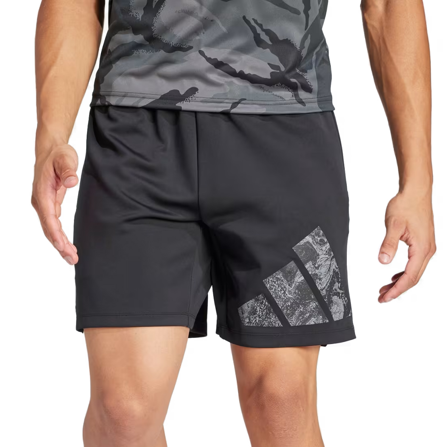 adidas Knit Logo 5in Pantaloncini Black/White