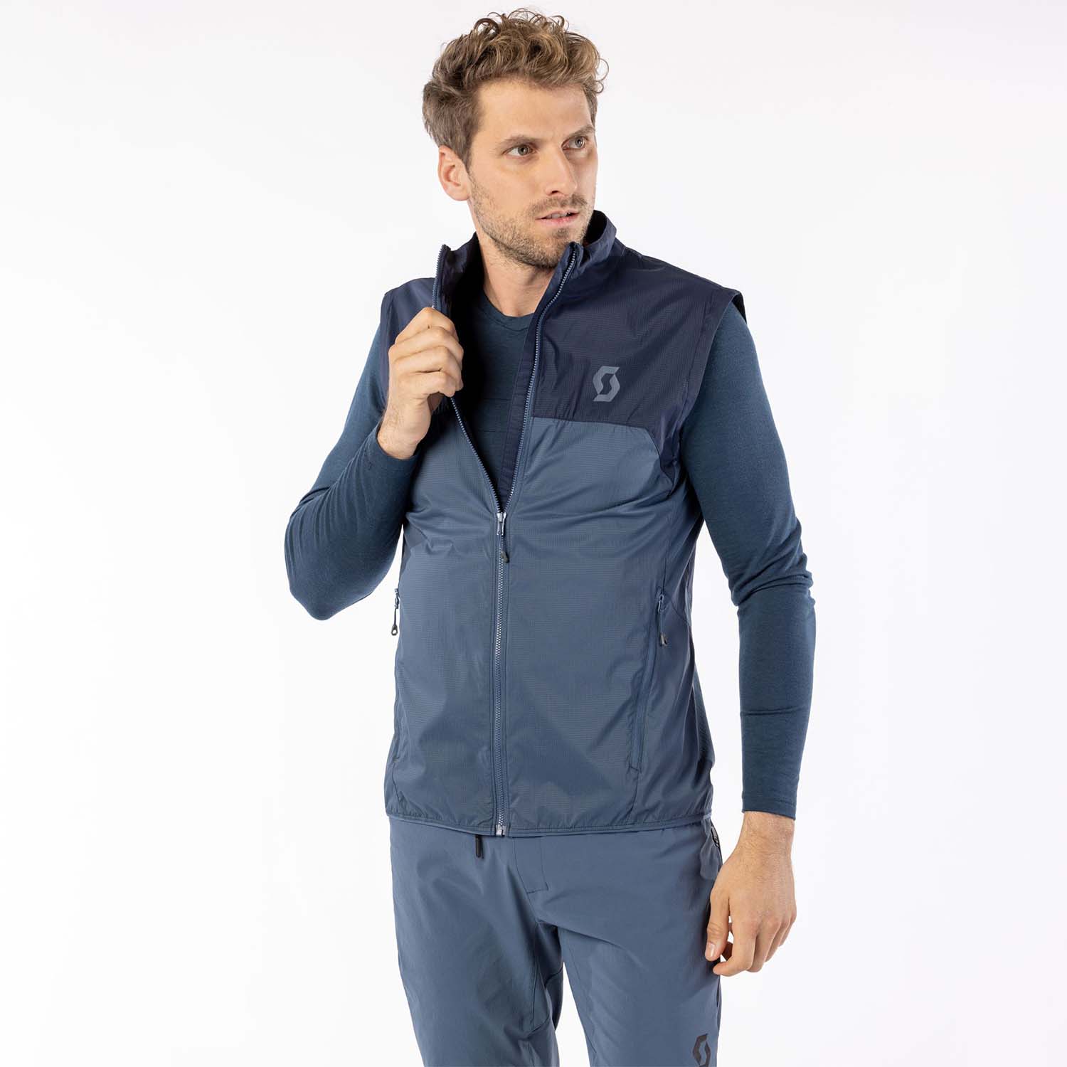 Scott Explorair Gilet Dark Blue/Metal Blue