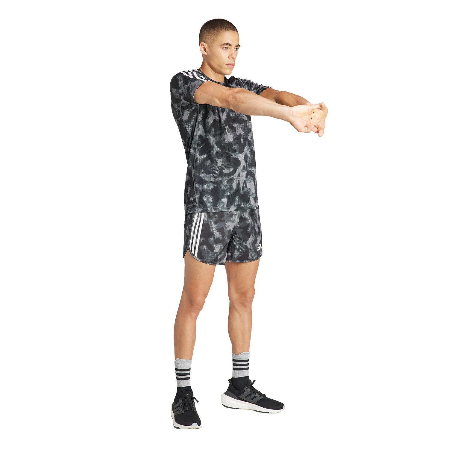 adidas Own The Run Iconic Maglietta Grey Four/Grey Six/Carbon/Black