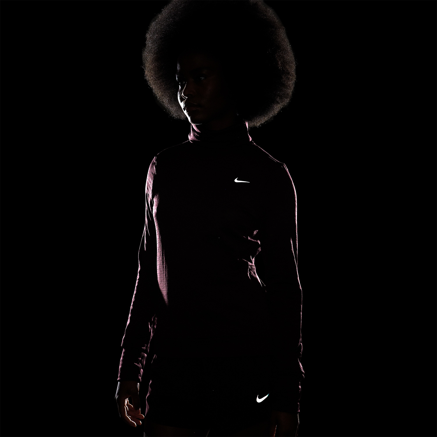 Nike Therma-FIT Element Swift Maglia Burgundy Crush/Reflective Silver