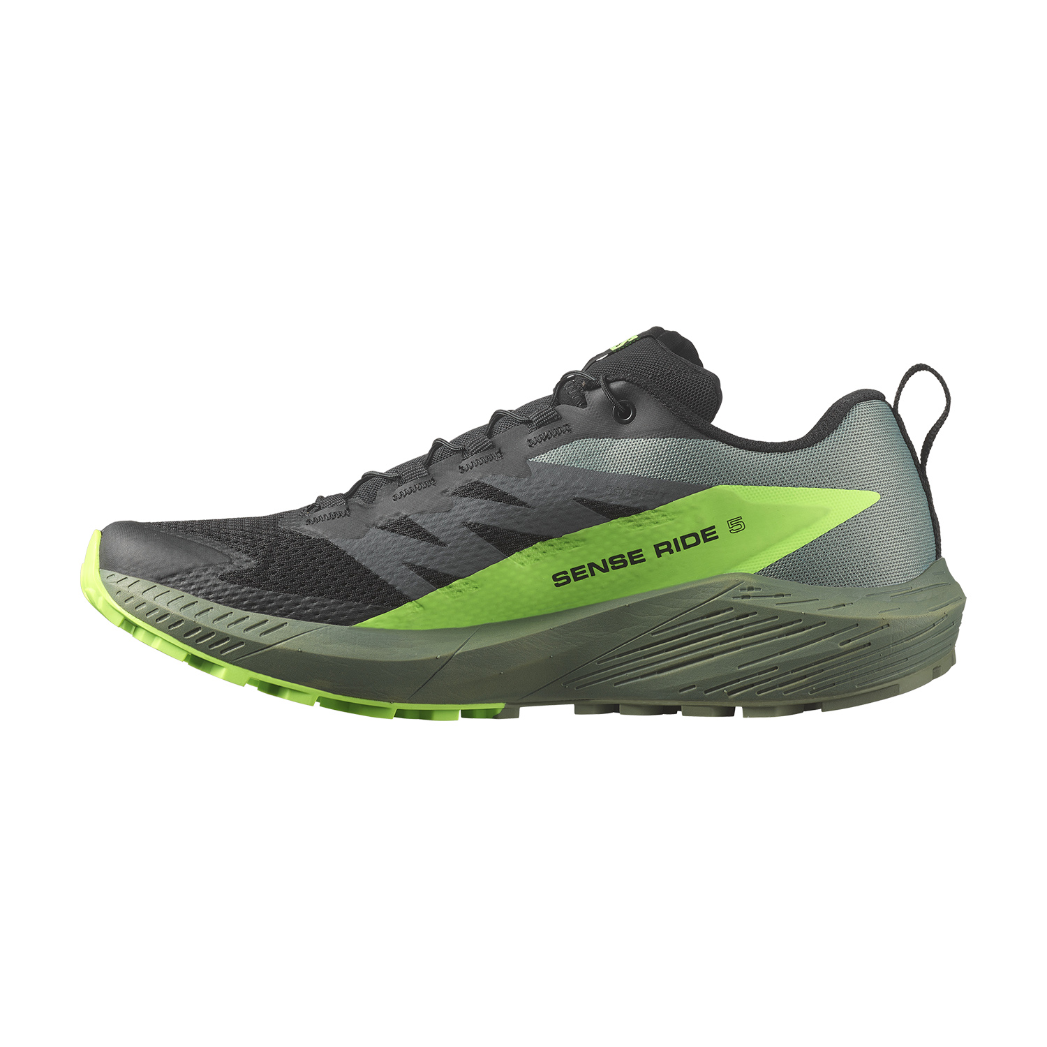 Salomon Sense Ride 5 Black/Laurel Wreath/Green Gecko