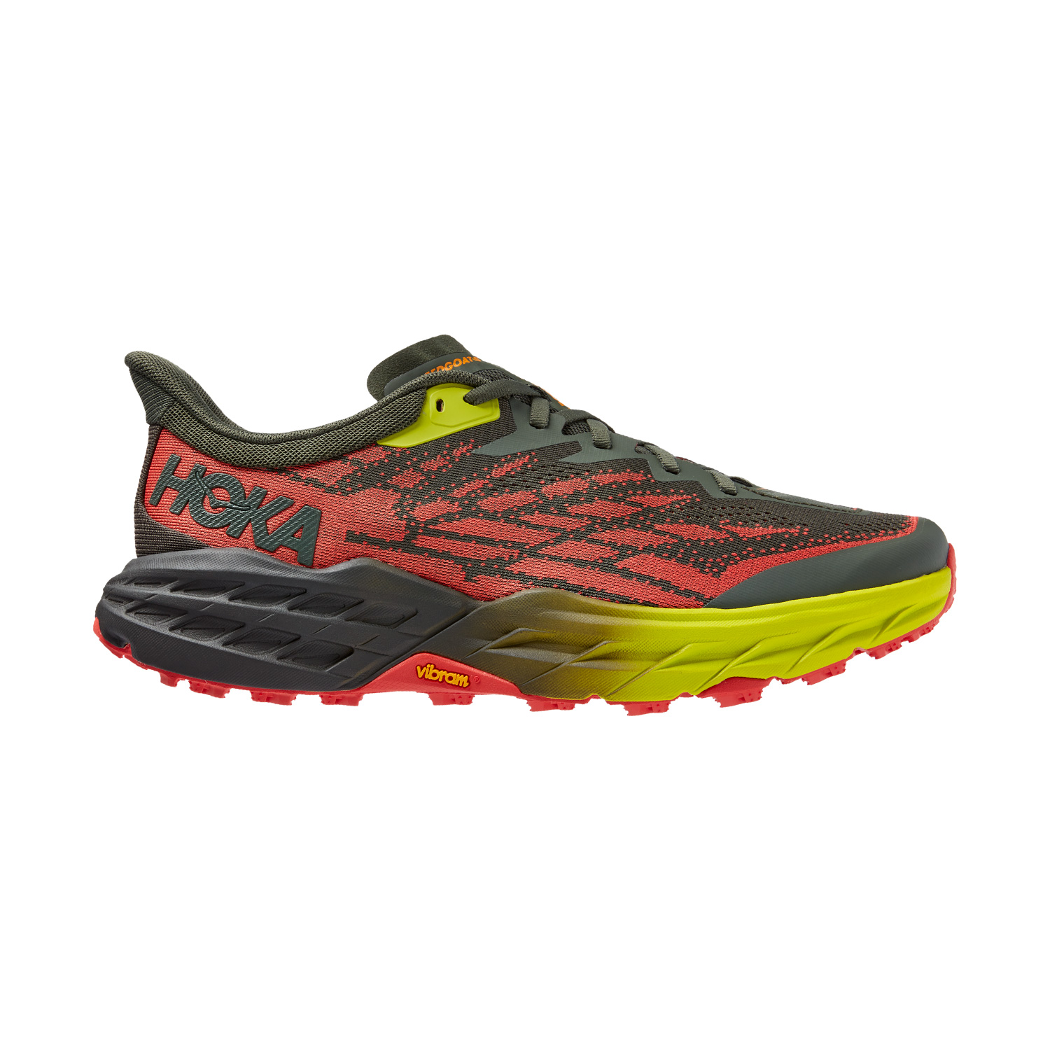 Hoka Speedgoat 5 Wide Thyme/Fiesta